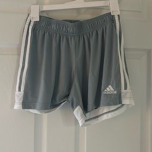 Adidas blue striped athletic shorts S